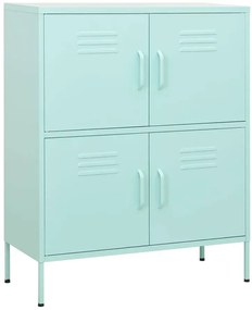 Miętowa stalowa szafka zamykana do garażu P3-A92