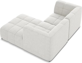 Biały narożnik z materiału bouclé (prawostronny/z szezlongiem) Aloha – Makamii