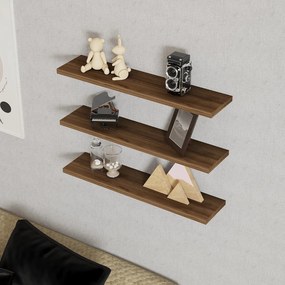 Półka Boss Walnut, 3 szt.