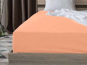 PrzytulneMieszkanie.pl Jersey prześcieradło dziecięce morelowe 70x140