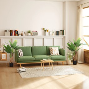 HOMCOM Sztuczna Roślina, sztuczne drzewa, zestaw 2 sztuk, naturalny wygląd, plastik, doniczka, Zielony