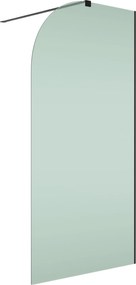 Ścianka prysznicowa WALK IN FIX zielona półokrągła 8mm MOLIS NATURE green moon MASSI | rożne rozmiary : Kolor profili kabiny - złoty szczotkowany, Szerokość ścianki - 80 cm, Typ montażu - WALK in FIX (Do ściany)