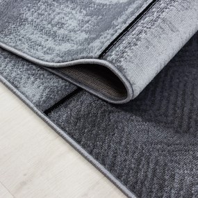 Dywan nowoczesny Plus Mur szaro-czarny 280 cm x 370 cm