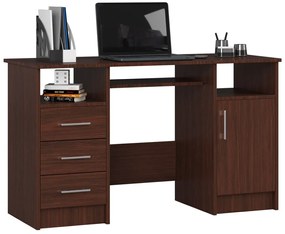 Biurko z szufladami i szafką wenge - Dopio 2X