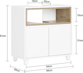 Szafka łazienkowa pod umywalkę BZR148-W