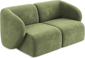 Zielona sofa z tkaniny szenilowej 174 cm Lani – Makamii