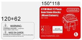 Masterkidz akrylowe kolorowe diamenciki do tablicy naukowej stem 72 sztuki