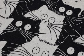 Czarne/szare dywaniki łazienkowe zestaw 2 szt. 60x100 cm White Cats – Foutastic