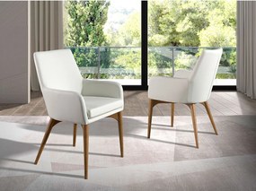 Białe krzesło z ekoskóry 4006 ANGEL CERDA