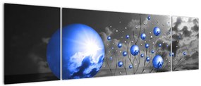 Obraz ciemnoniebieskich kul (170x50 cm)