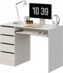 Biurko komputerowe stolik białe młodzieżowe nowoczesne z szufladami półką