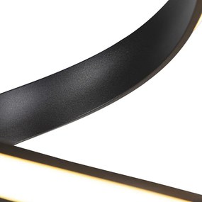 Designerska lampa podłogowa czarna w tym LED i ściemniacz - Twisted