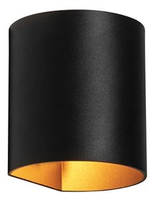 Inteligentna lampa ścienna czarna z mosiądzem w tym WiFi G9 - Sabbio Nowoczesny Oswietlenie wewnetrzne