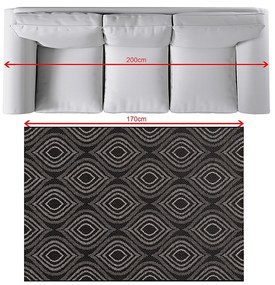 Dywan Breeze black/ clif grey 120 x 170 cm