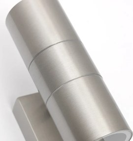 Kinkiet zewnętrzny stal 2-punktowy IP44 z czujnikiem ruchu - Duo