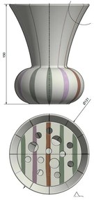 Kamionkowy wazon Kähler Design Signature, wys. 15 cm