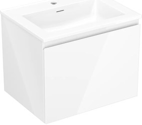 Mexen Orio szafka łazienkowa 60 cm z umywalką Otis, 1 szuflada, biała połysk - 91A10-06047-1-BF00-W18M00