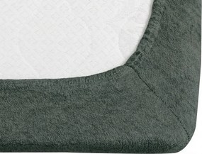 PrzytulneMieszkanie.pl Frotte prześcieradło EXCLUSIVE zielonoszare 200x220 cm