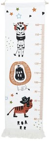 Miarka wzrostu na ścianę płócienna z frędzlami, do 160 cm wzrostu, 40 x 140 cm