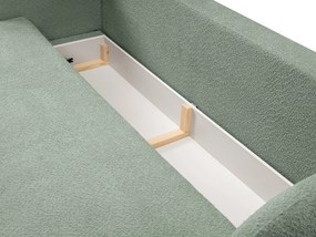 Masseno Sofa AMICO z funkcją spania i pojemnikiem na pościel, Rozkładana sofa - Zielony, ABRIAMO 10