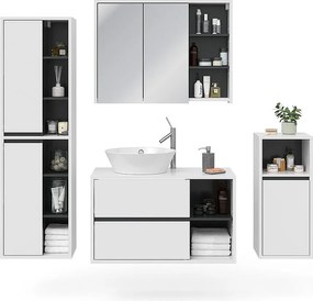 Zestaw mebli łazienkowych biały 60x45x100 viola