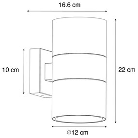 Zewnetrzna Kinkiet / Lampa scienna zewnętrzny czarny 2-punktowy AR111 IP44 - Duo Nowoczesny Oswietlenie zewnetrzne