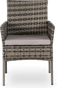 2x Krzesło Ogrodowe CORTO Szare Nowoczesne