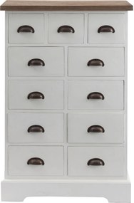 Komoda Brighton 11 szuflad white&amp;natural