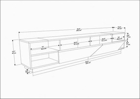 Stolik pod telewizor Rhodes Anthracite