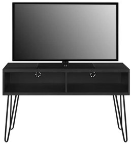 Ciemnoszara szafka pod TV w dekorze dębu 107x63 cm Owen – Støraa