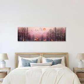 Zdjęcie - Jeleń w blasku zachodzącego słońca (170x50 cm)