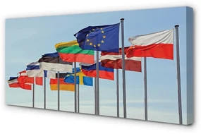 Obraz na płótnie Dużo flag