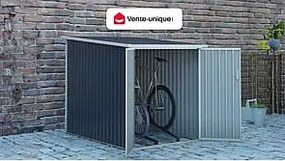 Wiata rowerowa NIKI ze stali galwanizowanej w kolorze szarym – 2,81 m²