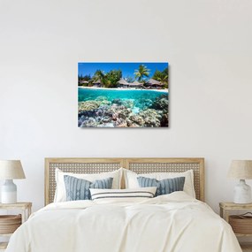 Obraz na szkle plaży na tropikalnej wyspie (70x50 cm)