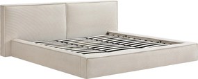 Łóżko ze skrzynią 180 x 200 cm - Sztruks - Beżowy - TAVESO