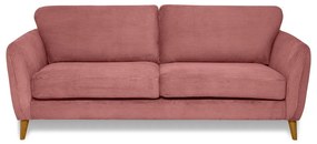 Różowa sztruksowa sofa 206 cm Paris – Scandic