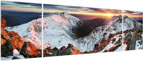 Obraz - Zimowa panorama górska (170x50 cm)