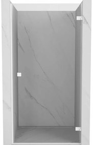 Mexen Lunar-B drzwi prysznicowe uchylne prawe 60 cm, transparent, białe - 832-060-000-20-00-P