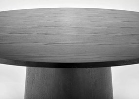Okrągły elegancki stół Giorgia 120 cm nierozkładany w kolorze czarnym z blatem MDF i solidną podstawą