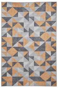 Szaro-żółty dywan odpowiedni do prania 61x120 cm Coral Yellow&amp;Grey – Think Rugs