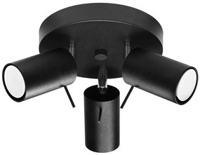 Plafon RING 3P czarny SOLLUX  LIGHTING