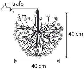 Zewnetrzna Świąteczna lampa wisząca kula czarna 40 cm z LED i timerem IP44 - Nobu Oswietlenie zewnetrzne