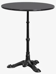 Okrągły Stolik Barowy Ø60cm Z Naturalnego Kamienia Azteca Czarny Marmur Marquina - Czarny - Sklum