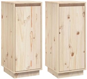 Zestaw 2 szafek z litego drewna w stylu skandynawskim C7-S55