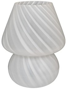 Biała lampa stołowa LED ze szklanym kloszem (wysokość 19,5 cm) Alton – House Nordic