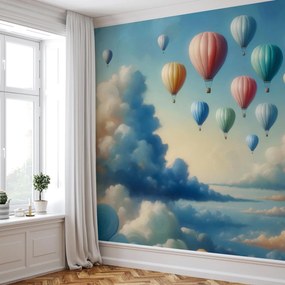 Fototapeta - Balony w chmurach (196x136 cm)