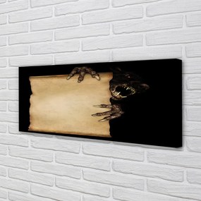 Obraz canvas na ścianę Kartka ze Straszną Postacią