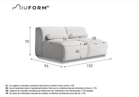 Beżowa sofa 152 cm Flex Felix – Miuform