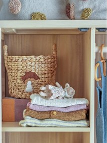 Dziecięce kosze na zabawki z hiacyntu wodnego w naturalnym kolorze 2 szt. ø 32x32 cm Agnes – Bloomingville Mini