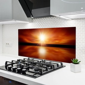 Panel Szklany do Kuchni Niebiański Odblask W Wodzie